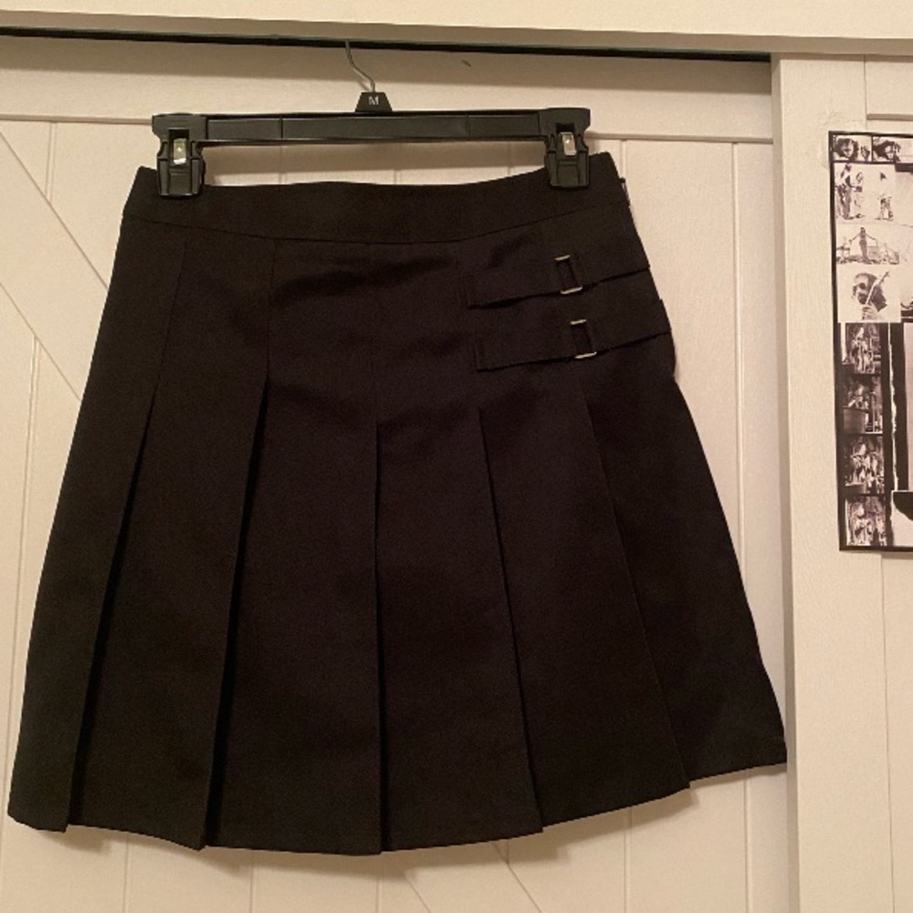 Fun Black Buckle Skirt